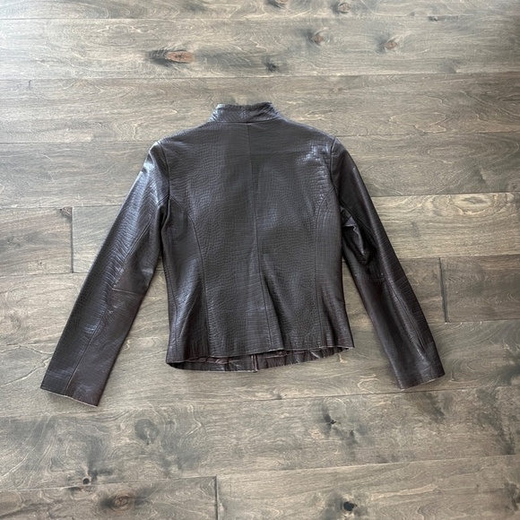 Y2K ALL LEATHER BROWN EXPRESS JACKET - Picture 2 of 10